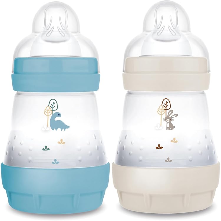 Set De Biberons Anti-coliques MAM Easy Start Pour Nouveau-né - 4 Biberons Avec Tétines SkinSoft - Inclut Brosse Et Stérilisation Facile