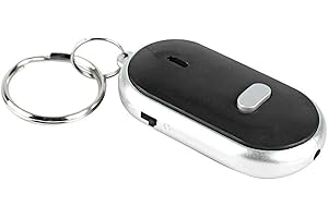 Key Finder, Anti-Lost-Gerät, Whistle Key Finder, Keychain-Sound-LED mit Whistle, Whistle Voice Control, Anti-Lost Locator Tracer mit Alarm und Blinklicht, Smart Technology Gadget(schwarz)