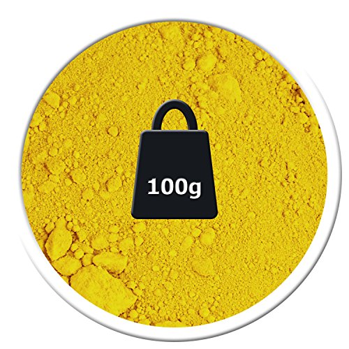 Pigmentpulver, Eisenoxid, Oxidfarbe - 100g (25,90€/kg) im Beutel Farbpigmente, Trockenfarbe für Beton + Wand - Farbe: gelb/ocker
