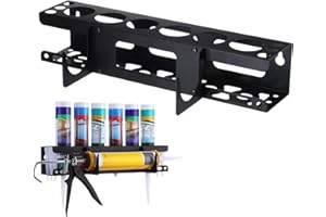 BINIVEIL Caulking Tube Storage Rack | Silicone Tube Storage Holder | Wall Mounted Silicone Tube Holder | Silicone Holder Storage Van | Sealant Organizer | Holds 6 Tubes Caulking Nozzle