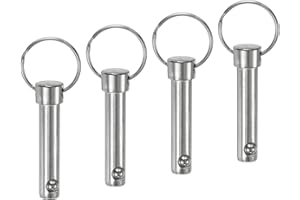 M METERXITY 4-Pack Pasadores de Liberación Rápida, Diámetro de 3/8" [10mm], Longitud de Uso de 1.42" [36mm] Pasador de Toldo Bimini para Construcción Naval, Longitud Total de 1.77" [45mm]