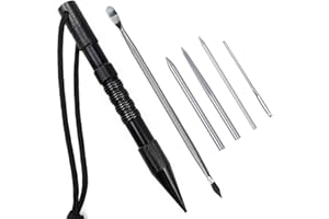 Namvo Marlin Spike mit 6 Schnürnadeln/Fids für Paracord- oder Lederarbeiten Paracord FID Set Paracord Schnürnähte und Glättungswerkzeug