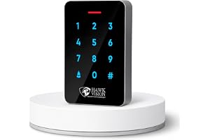 Hawkvision Stand Alone Access Control System with Touch Keypad & Back LED | EM Card & PIN Code Door Access Controller | 2000 User Capacity | IP66 Waterproof Toughened Glass Panel | Door Bell Function