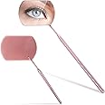 Sibba Square Lash Mirror Potable Eyelash Extensions Applicator Supplies 1 Piece Stainless Detachable False Eyelashes Mirror Multi-functional Mouth Examination Mirror Eye Make-up Tool(1 PC Rose Gold)
