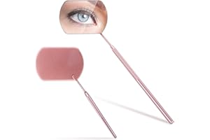 Sibba Miroir carré pour extensions de cils - Fourniture d'applicateur de cils - Acier inoxydable - Amovible - Multifonction - Outils (1 pièce)