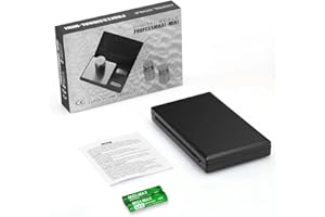 DELALO Feinwaage 300g/0,01g - Taschenwaage - Digital 300 x 0, 01 gr. Digitalwaage - Goldwaage - Münzwaage