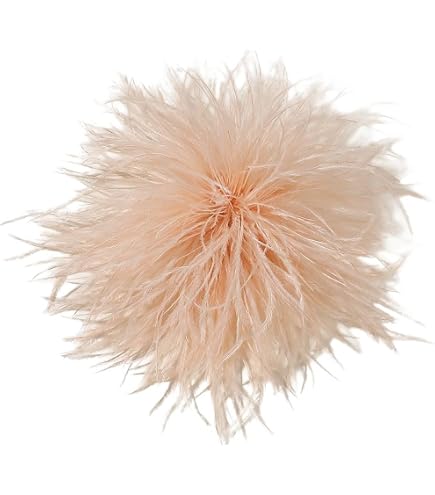 Broche Vintage En Plume Moelleuse - Accessoire Mode Pour Robe, Veste, Chapeau - Décoration Fête, Mariage