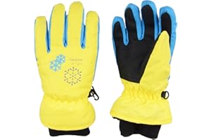 TRIWONDER Guantes de Esquí para Niño Guantes Impermeable Cálido Térmicos para Snowboard Nieve Ciclismo Esquiar Deportes Invierno al Aire Libre