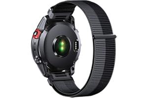 ANBEST Bracelet pour Garmin Fenix 6X Pro/Fenix 7X Pro/Fenix 5X/Enduro Bracelet, Quick Fit 26mm Nylon Léger Séchage Rapide Velcro Bracelets pour EPIX 2 Pro 51mm/Enduro 2/Descent Mk1/MK2/MK2i Bracelet