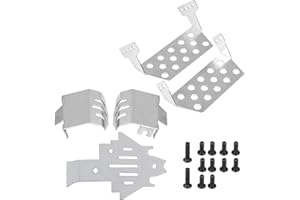 TBEST Armature per telaio RC Accessorio RC, 5 pezzi Piastra paramotore di protezione per armatura telaio in acciaio inossidabile per Traxxas TRX4 820564 RC Caraccessori trx4 defender