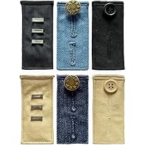 Anlising Elargisseur Pantalon, 18PCS Boutons D'extension de Taille, Extension de Bouton pour Jeans Pantalons, Extenseur de Taille pour Pantalons, Rallonges de Boutons, pour Jeans,Pantalon de Maternité