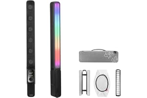 ZHIYUN FIVERAY F100 100 W RGB LED Video Light różdżka, ściemniane ręczne oświetlenie fotograficzne do transmisji na żywo, studia fotograficznego, wideokonferencji, 20708 luksów, 2700-6200 K, czarna