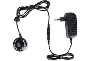 Pssopp Generador de Niebla para Acuario, iluminación LED, máquina para Hacer Niebla para estanques, máquina de Niebla para pecera, Acuario, decoración de Paisaje Submarino