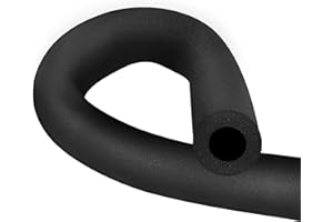Kajaia Pipe Insulation Lagging Foam Pipe Cover Wrap Roll Black Cladding Hollow Hose Heat Preservation for Exercise Machine Handle Grip Outdoor Winter Protection(22 mm Inner Diameter, 2 Meter Long)