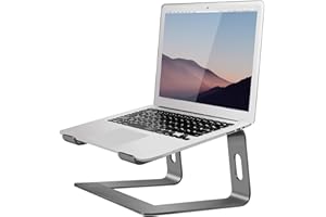 Orionstar Laptop Stand for Desk, Aluminum Laptop Riser, Portable Computer Stand for Apple Mac MacBook Air Pro 10-15.6 Inch Notebook Computer, Detachable Ergonomic Elevator Holder Macbook Stand, Grey