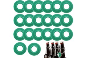 Juguta 20 Piezas Juntas de Goma, Juntas de Silicona Arandelas para Columpio Tapa Superior Botella Home Brew Cerveza Sellos Sellos de Botella de Soda