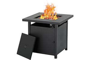 BALI OUTDOORS Brasero à Gaz, Chauffage Extérieur Jardin et Terrasse - Flamme Réelle - Chauffage Complémentaire - Foyer à Gaz avec Pierres de Lave