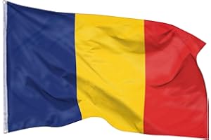 PHENO FLAGS Bandera de Rumania - bandera rumana 90 x 150 cm con ojales de latón - bandera resistente para asta - 100% poliéster