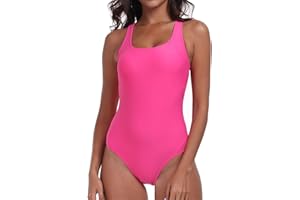 Vevarble Swimming Costume Women Sporty U Back One Piece Swimsuit Athletic Shaping Swimwear Bathing Suits
