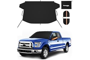 YeewayVeh Car Windshield Snow Cover, Sturdy & Thicken 650D Oxford Fabric Windshield Cover for Ice and Snow, Winter Frost Protector with Rearview Mirrow Covers for SUV Pickup Truck Van, XL (74" x 46")