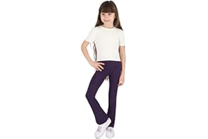 Leggings Empire Pantaloni a Zampa Bambina Bootcut I Pantaloni da Ragazza in Cotone Elastici Flare Leggings Zampa Elasticizzati Svasati in Tessuto Pantaloni da Ballo | Gamba Lunga Taglie 6-13 Anni