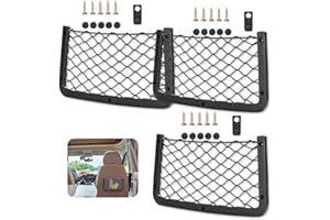WZHHDM Storage Nets, 3pcs Storage Nets for Campervans, Car Storage Solutions Accessories Car Storage Bag Elastic Nets Elastic Mesh Van Net Pocket Solutions for Campervan(Black)