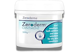 Zeroderma Zeroderm Ointment, Rich 3-in-1 Emollient, Soap Substitute & Bath Additive, For Dry Skin Conditions such as Eczema, Ichthyosis & other Dry Skin Conditions. 500g