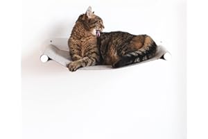 LucyBalu - Materassino da parete per gatti, 65 x 10 x 35 cm, linea SWING, bianco, antracite e in edizione speciale