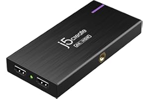j5create 4K Game Video Capture Card with PD 60W Pass-Through Charging, work with Quest 3, Stream And Record Video on PS5, PS4, Xbox, Switch (JVA14)