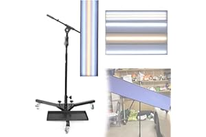 DOZPAL Lackfreie Dellen-Reparaturwerkzeuge mit drehbarem und verstellbarem Ständer, Auto-Dellen-Reparatur-Kontrollleuchte, LED-Linientafel – 6 Farben, verstellbares Licht