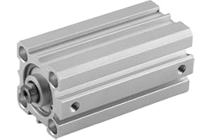 Othmro SDA25 x 60 Cylindres Pneumatiques Minces à Air Comprimé, Vérin Pneumatique Compact en Aluminium, Double Effet, Port PT3/8, pour Systèmes Pneumatiques et Hydrauliques, Alésage 25mm, Course 60mm