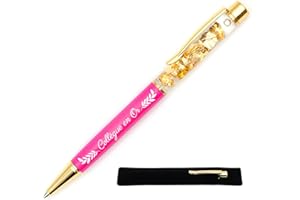 StarMaker Stylo personnalisé Collègue en Or, Rose - Stylo à la Feuille d'or avec gravure laser, cadeau personnalisé super collègue original et chic
