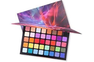 BUTBU Paletas de Sombras de Ojos, 40 Colores Paletas de Sombras de Ojos Profesionales, 40 Sombras Ultra-Pigmentada, Larga Duración, Fórmula Vegana, para Looks Cotidianos o únicos