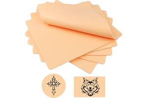 ASSRECT Silikonowa skórka do tatuażu, 3 mm, dwustronny tatuaż, sztuczna skóra, pusta, sztuczna skóra, 6 szt., 15 x 20 cm, dla początkujących i doświadczonych artystów, 6 szt