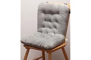 GGOTY Coussin de chaise de jardin de 8 cm d'épaisseur avec dossier, coussin de chaise à dossier haut pour chaises longues, maison, bureau inclinable (92 x 42 cm, E)