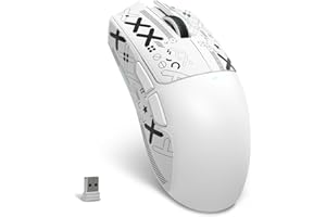 MAMBASNAKE X ATTACK SHARK X11SE Bezprzewodowa mysz do gier—do 22000 DPI,czujnik PixArt PAW3311,BT/2.4G/przewodowa,lekka 59g z taśmą,kliknięcia 2000W,przyspieszenie 40G,długa bateria,dla Win/Mac—Biała