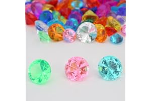 Zsail Acryl Diamant,Farbe Kristall Runde Diamant Kristalle Schatz Edelsteine, Chest Hunt Party, Vase Füller (gem 20/25/30mm)