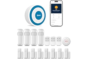 PGST Smart Home Système de sécurité, Système D'alarme pour Porte et fenêtre,WiFi Systèmes Sécurité pour la Maison avec APP, Fonctionne avec Alexa, capteurs de Porte et de fenêtre