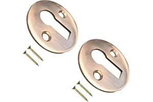 TERF® Polished Brass Victorian Open Escutcheon 35mm Keyhole Open Escutcheon including Fixing Screw - Pack of 2