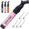 Sportbit Football Pump for Sport Balls - Ball Pump with Needle Set - Basketball, Volleyball, Soccer, Football Pump - Push & Pull Inflating System