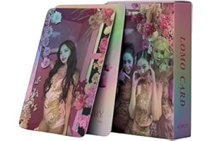 UENXRXE Photocards Blackpink,Blackpink Album,tarjetas fotográficas rosa negra kpop tarjetas fotográficas rosa fan postals(7º aniversario)