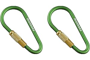 munkees Mini Link karabińczyk breloczek do kluczy - Ø 3 x 48 mm z nakrętką (2 sztuki), zielony, 32015
