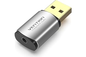 VENTION USB External Sound Card 2 in 1 USB to 3.5mm AUX TRRS Headphone and Microphone Jack Audio Adapter Mic Stereo Sound Card for Windows, Mac, PC, Laptops, Desktops, PS4, PS5