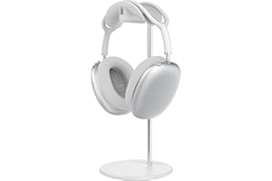 SHUOSUO Supporto per Cuffie, Porta per cuffie da tavolo con base in alluminio, compatibile con AirPods Max, Beats, Bose, B&O, Sony, Sennheiser, Gaming, ecc (Bianco)