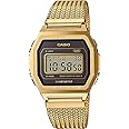 Casio Collection Vintage Damen Digital Uhr mit Mesh Edelstahl Armband