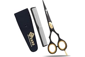 YSCARE Ciseaux de coupe de cheveux professionnels en acier inoxydable japonais 16,5 cm Vis de tension de réglage fin Ciseaux de qualité supérieure pour coupe de cheveux (Droite 5.5")