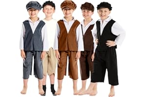 Charlie Crow Victorian Boy Costume for Kids 5-11 Years | Five Colours | Three Sizes.