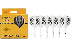 CUESOUL 6 Piezas Rost Eje de dardo Integrado y Plumas