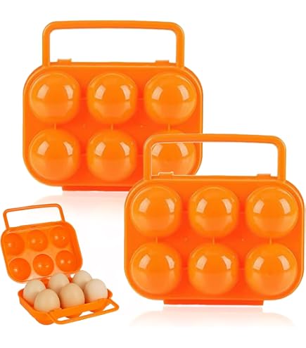 Set Di 6 Contenitori Per Uova A Forma Di Uovo – Portatili, Colorati E In PP Alimentare Per Viaggi E Picnic!