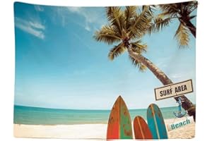 Ulticool - Appeso a Parete Decorazione - Navigare in Mare Spiaggia Palma Tavola da Surf Gadget - 200 x 150 cm Grande Murale Manifesto - Accessori Casa Soggiorno Camera da Letto Soffitto